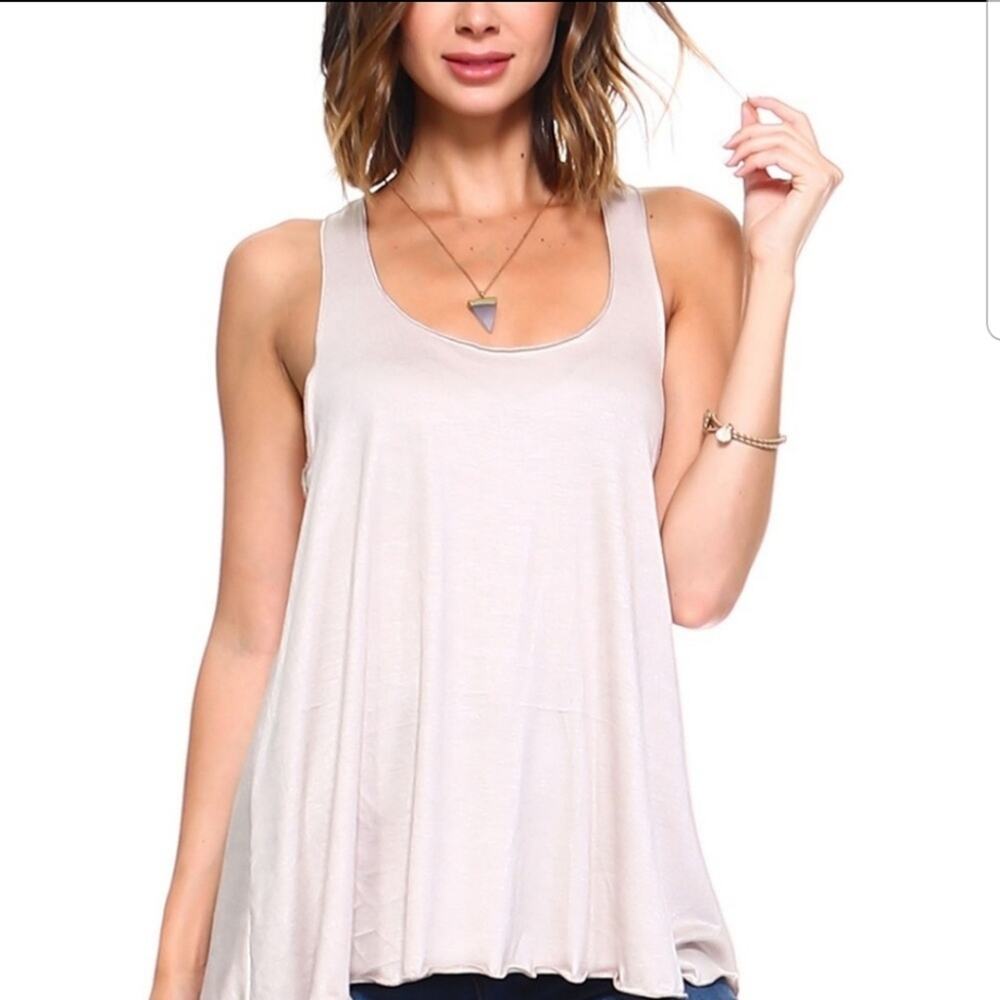 Simplicitie racerback swing tank light mocha tan small - Picture 3 of 8